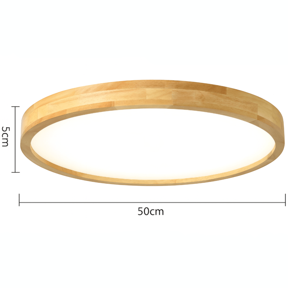 Elvora Ceiling Light | Round Wood Frame LED Design