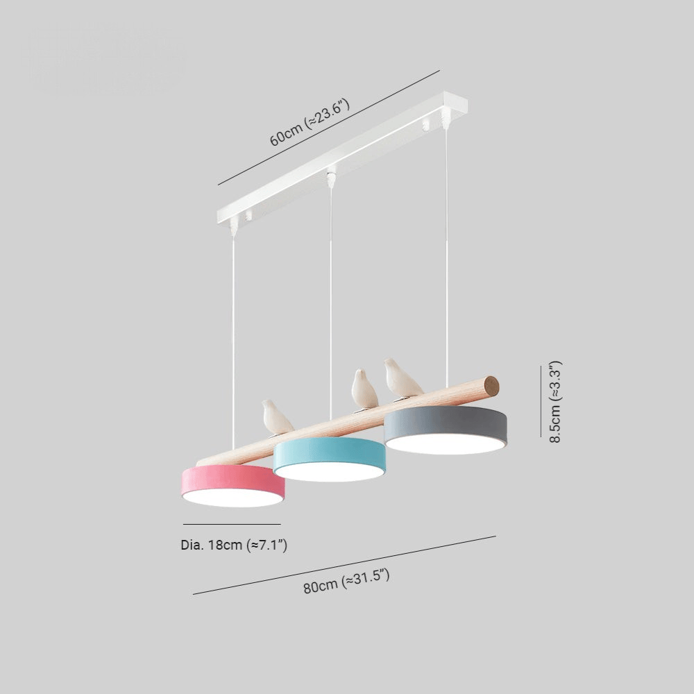 Elvora Pendant Light | Wood Beam Bird Design