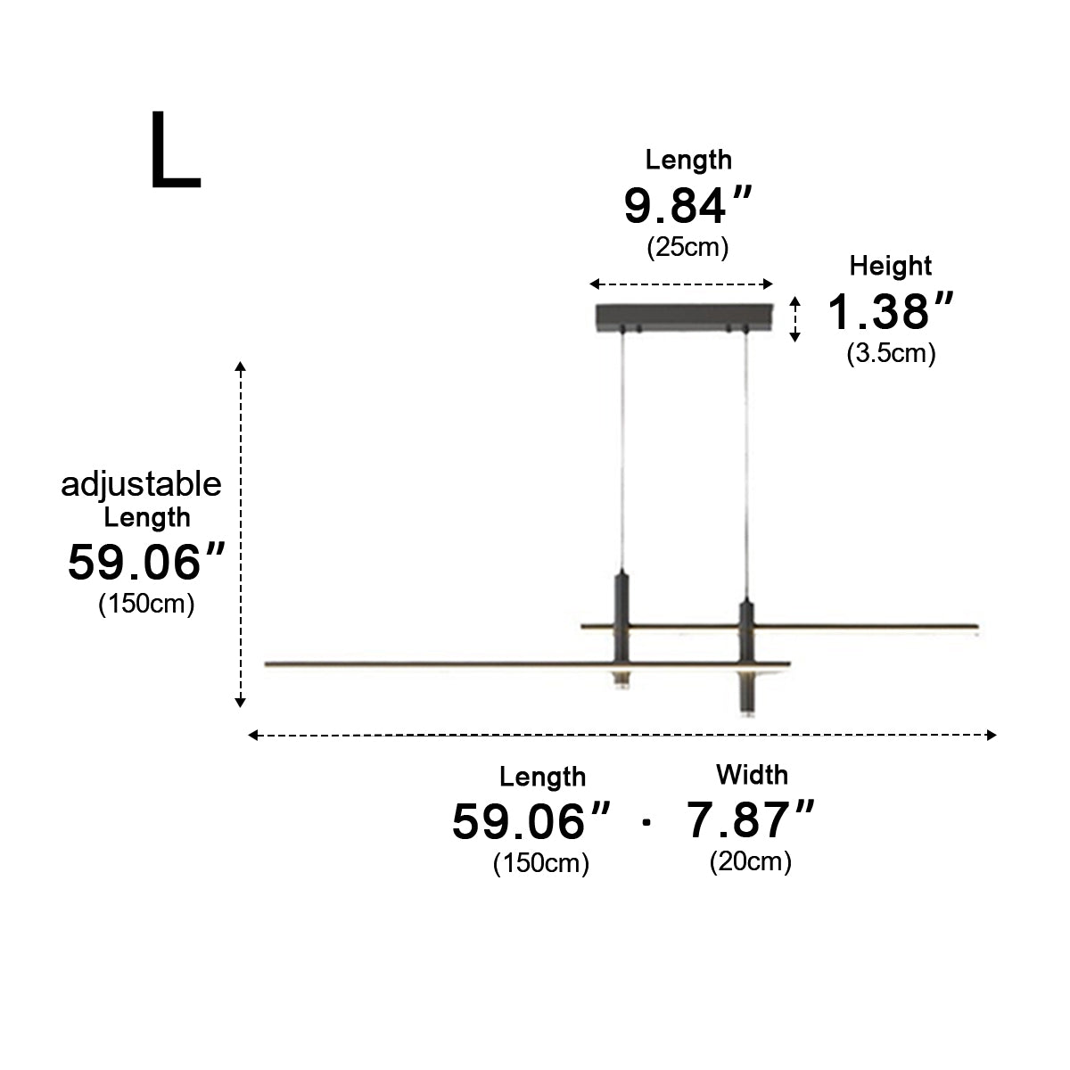 Pendant Light | Linear Bar LED Design