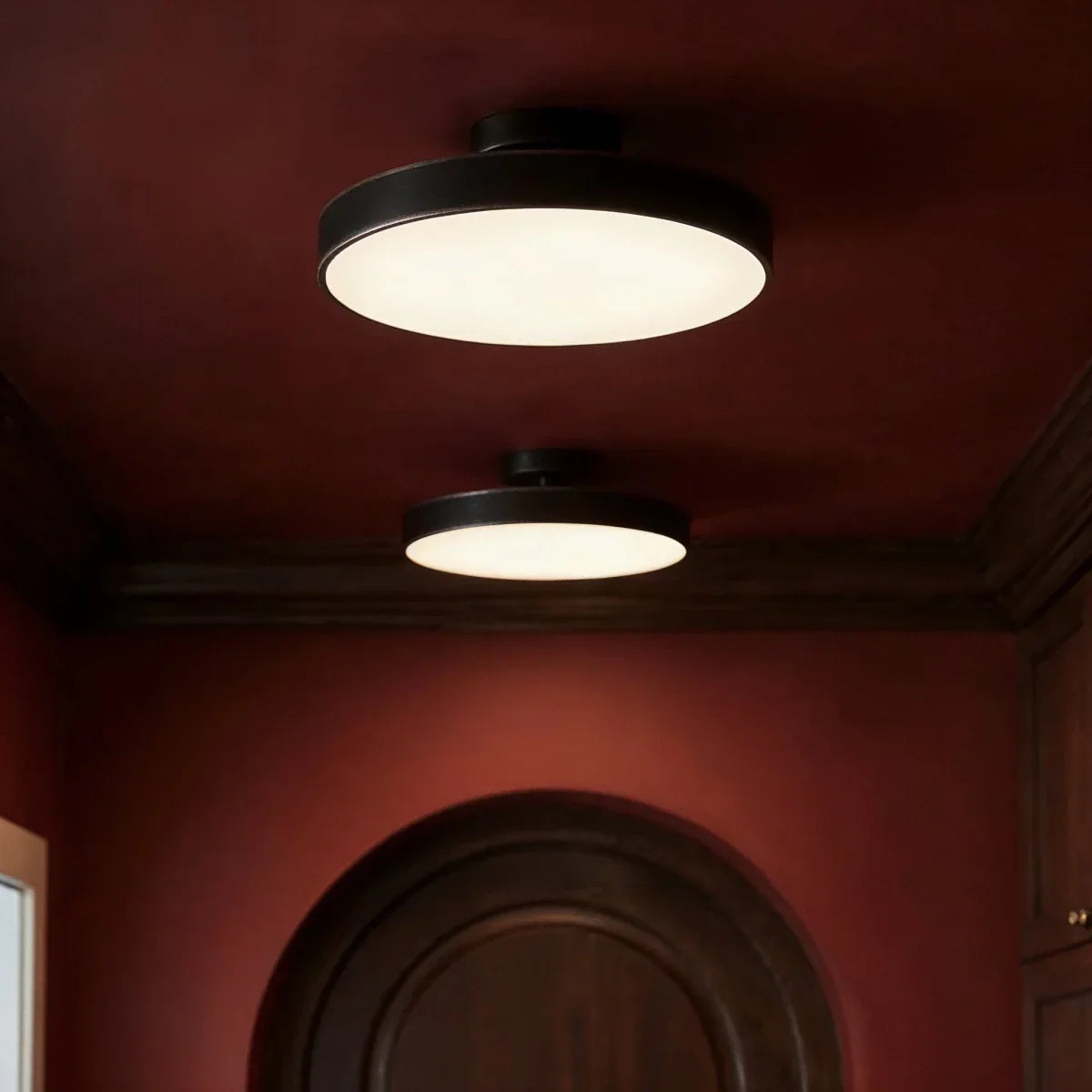 Ceiling Light | Round Drum Flush Mount