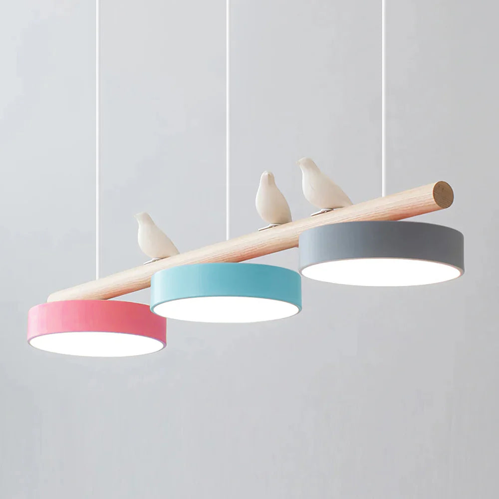 Pendant Light | Wood Beam Bird Design