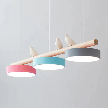 Pendant Light | Wood Beam Bird Design