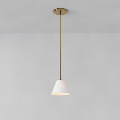 Pendant Light | Milk Glass Cone Design