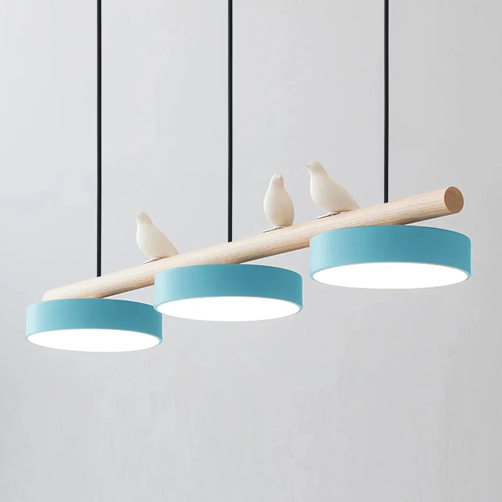 Pendant Light | Wood Beam Bird Design
