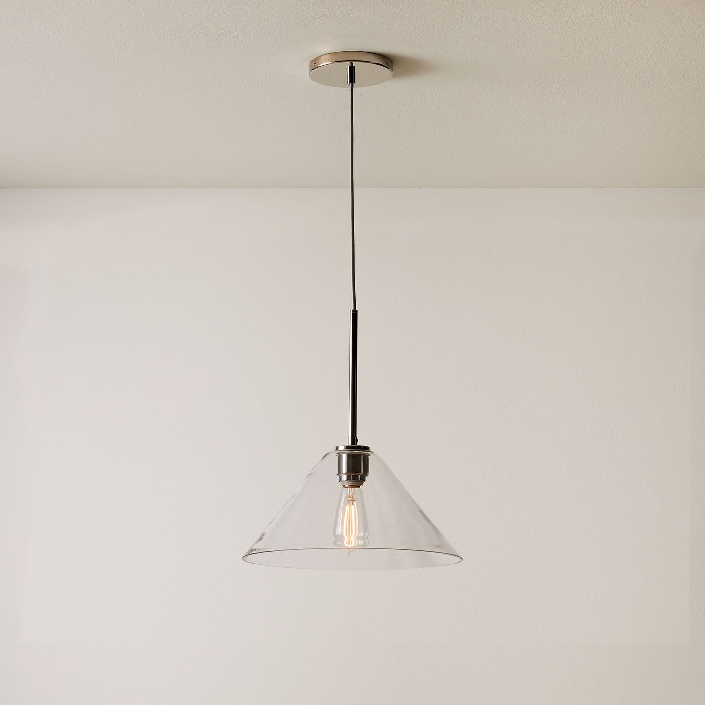 Pendant Light | Milk Glass Cone Design