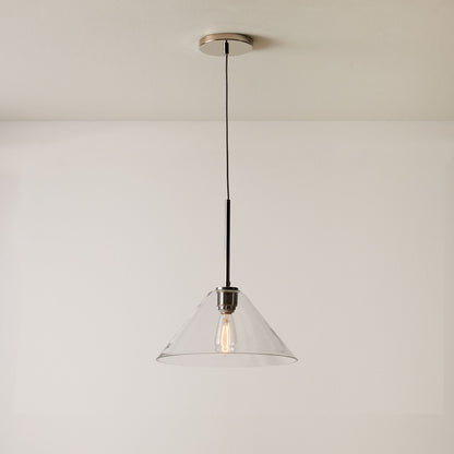 Pendant Light | Milk Glass Cone Design