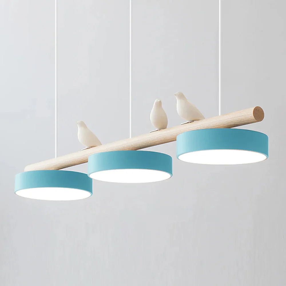 Pendant Light | Wood Beam Bird Design