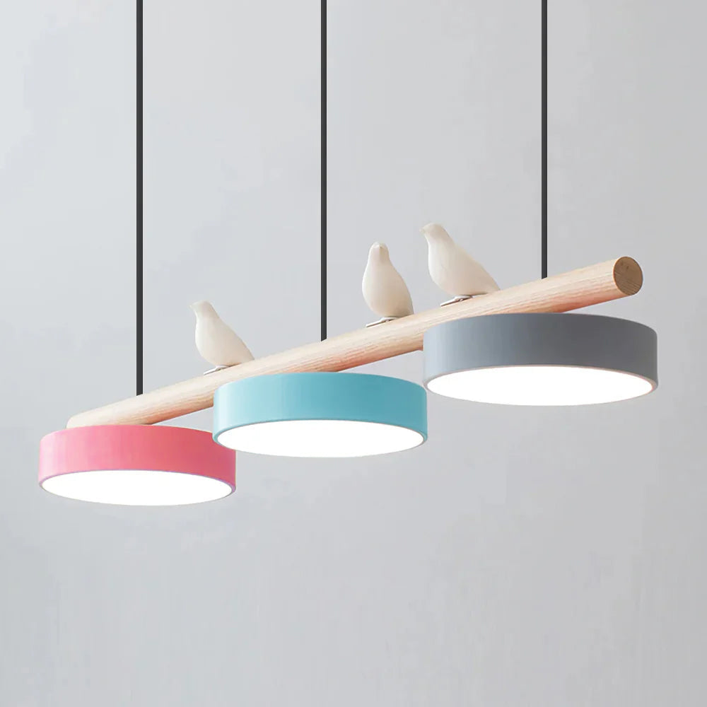 Pendant Light | Wood Beam Bird Design