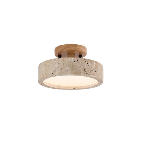 Ceiling Light | Natural Stone Round Design