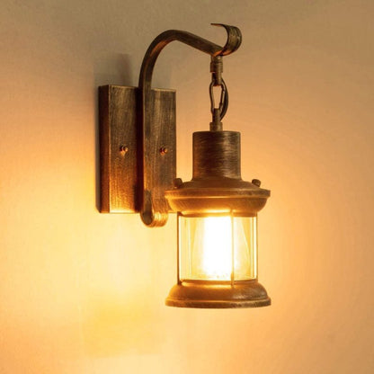Wall Light | Vintage Bronze Lantern Sconce