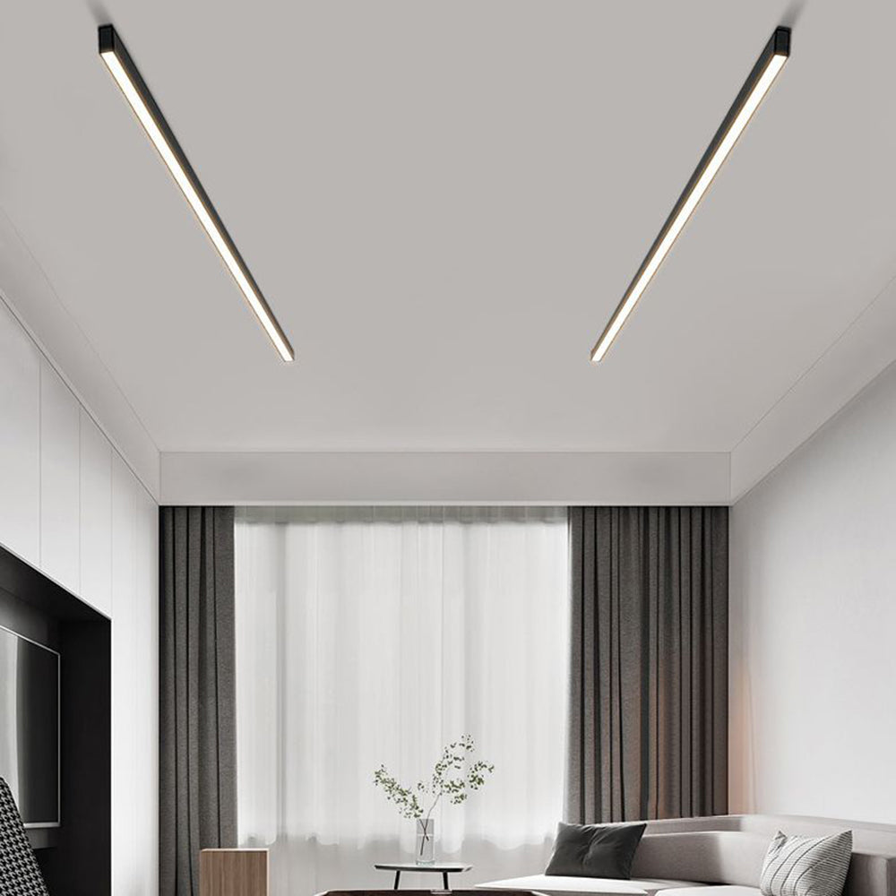 Ceiling Light | Linear Black LED Design