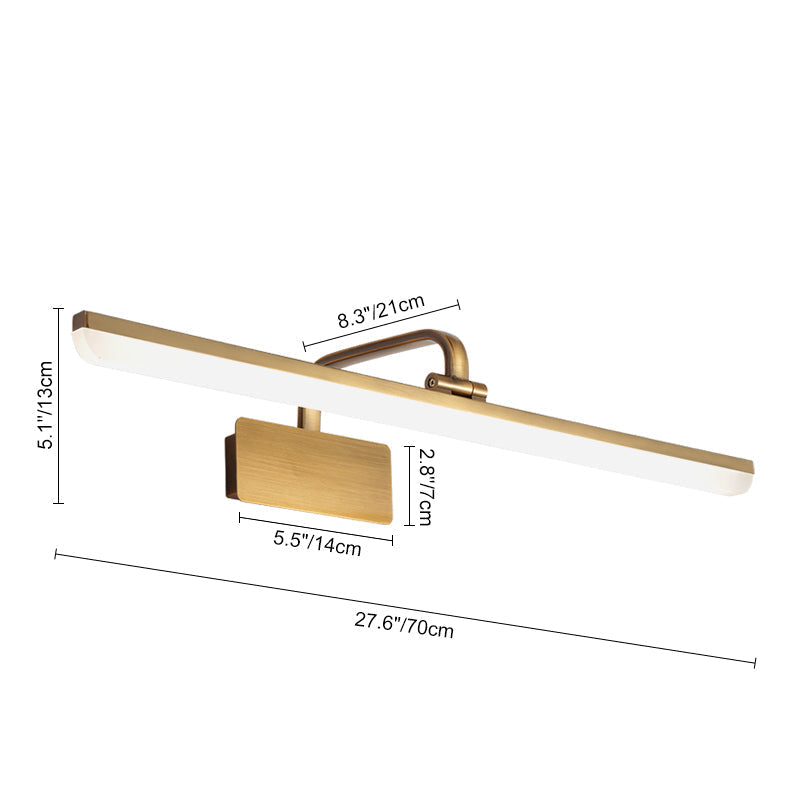 Wall Light | Gold Linear Mirror Light