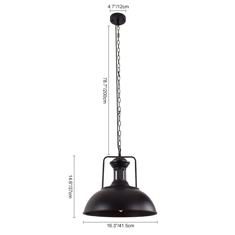 Pendant Light | Industrial Metal Dome Design