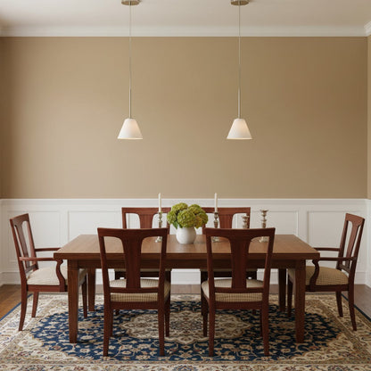 Pendant Light | Milk Glass Cone Design