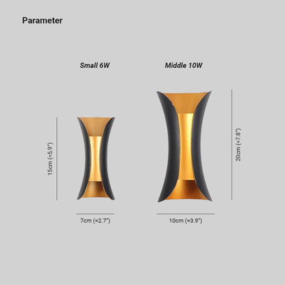 Wall Light | Curved Up Down Outdoor Design