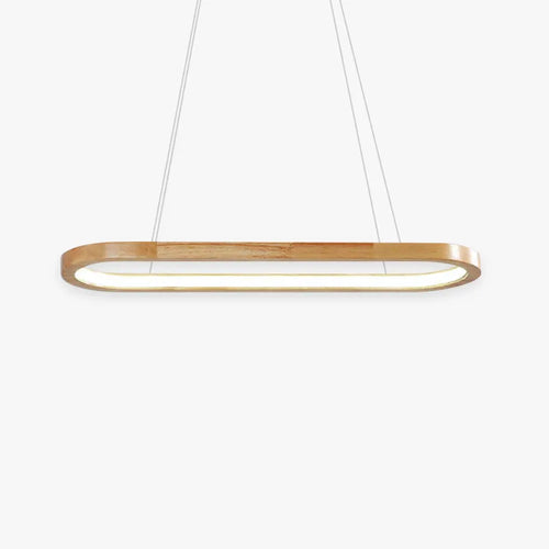 Pendant Light | Oval Wooden LED Bar Design