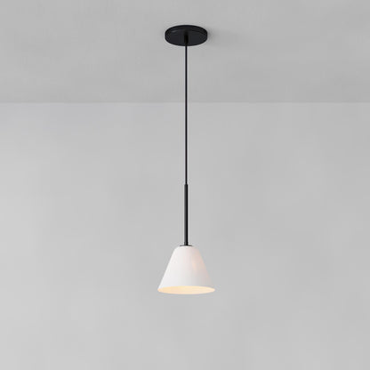 Pendant Light | Milk Glass Cone Design