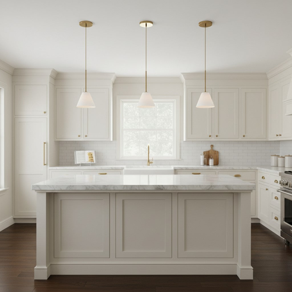 Pendant Light | Milk Glass Cone Design