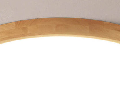Ceiling Light | Round Wood Frame LED Design