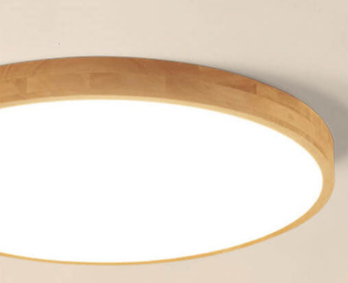Ceiling Light | Round Wood Frame LED Design