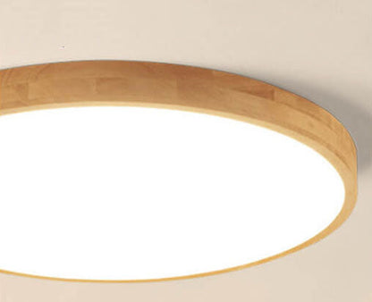 Ceiling Light | Round Wood Frame LED Design