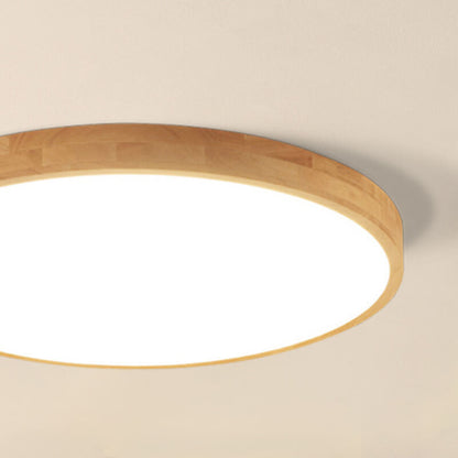 Ceiling Light | Round Wood Frame LED Design