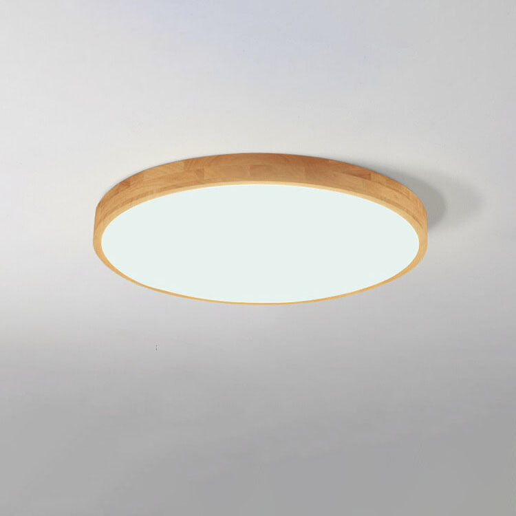 Ceiling Light | Round Wood Frame LED Design