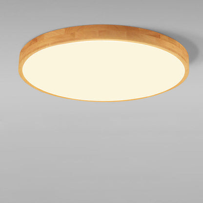 Ceiling Light | Round Wood Frame LED Design