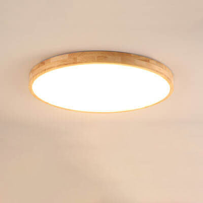 Ceiling Light | Round Wood Frame LED Design