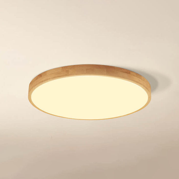 Ceiling Light | Round Wood Frame LED Design