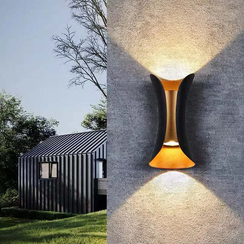 Wall Light | Curved Up Down Outdoor Design