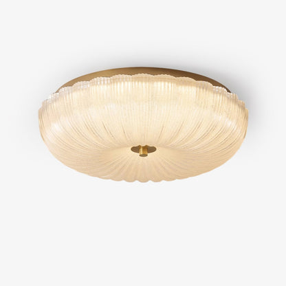 Ceiling Light | Ripple Glass Flush Mount