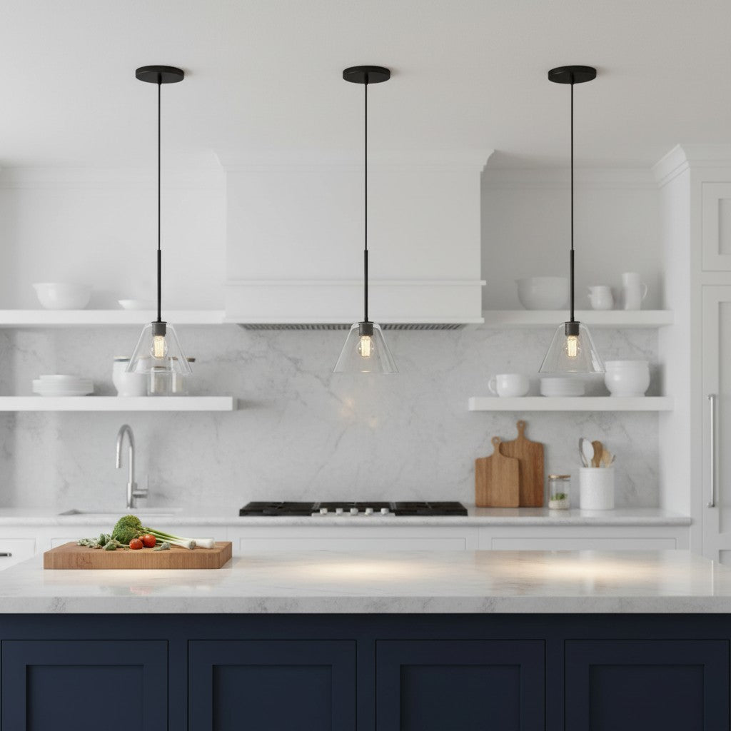 Pendant Light | Milk Glass Cone Design