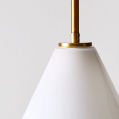 Pendant Light | Milk Glass Cone Design