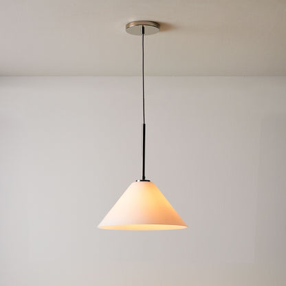 Pendant Light | Milk Glass Cone Design