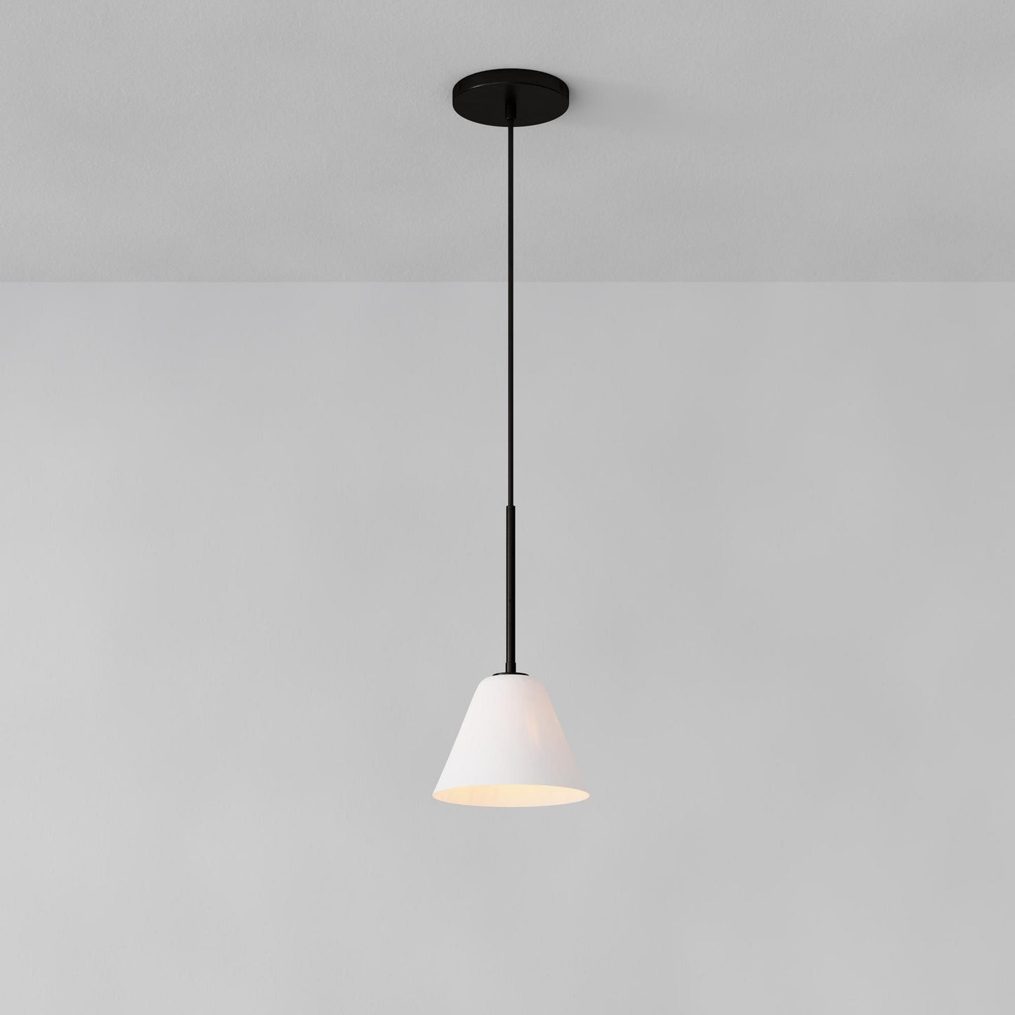 Pendant Light | Milk Glass Cone Design
