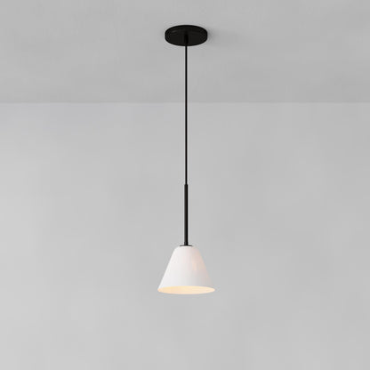 Pendant Light | Milk Glass Cone Design