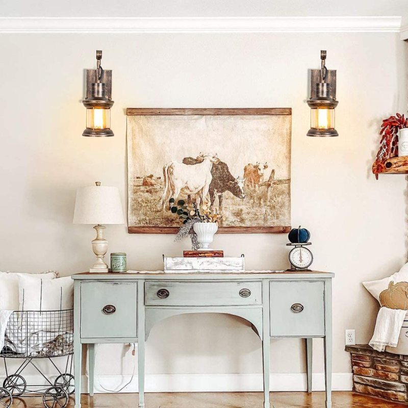 Wall Light | Vintage Bronze Lantern Sconce