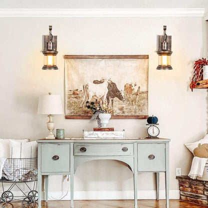 Wall Light | Vintage Bronze Lantern Sconce