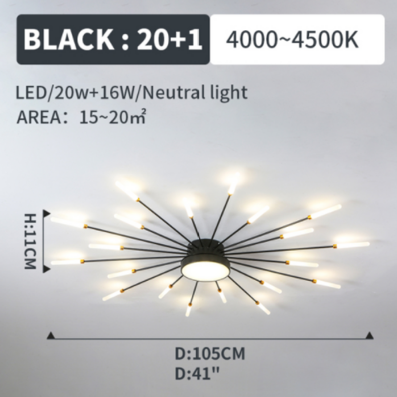 Ceiling Light | Sunburst Firework Design