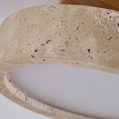 Ceiling Light | Natural Stone Round Design