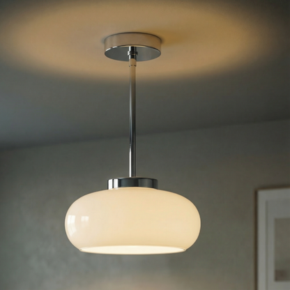 Pendant Light | Amber Glass Dome Design