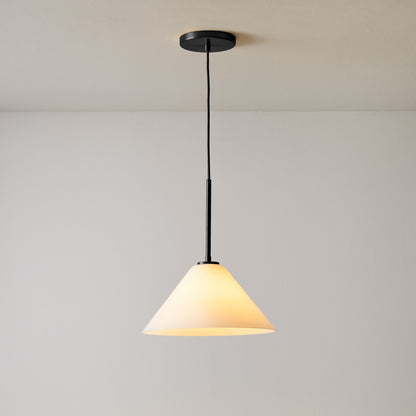 Pendant Light | Milk Glass Cone Design