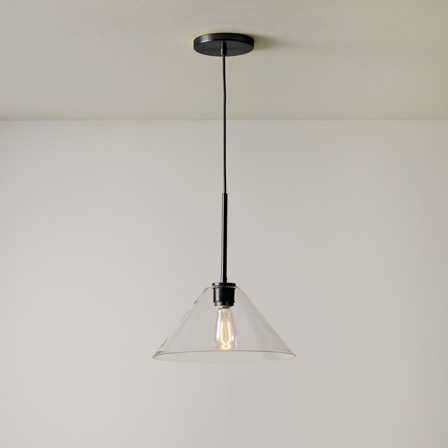 Pendant Light | Milk Glass Cone Design