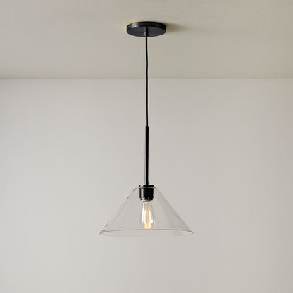 Pendant Light | Milk Glass Cone Design