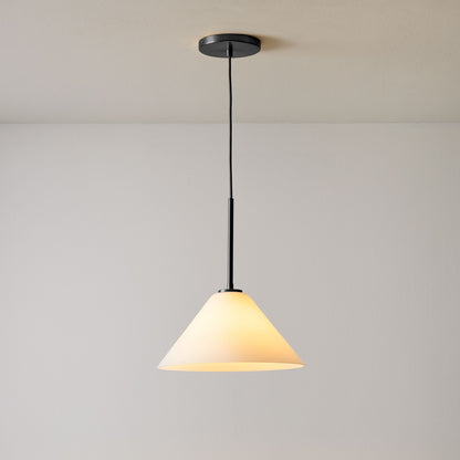 Pendant Light | Milk Glass Cone Design
