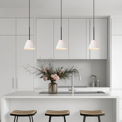 Pendant Light | Milk Glass Cone Design