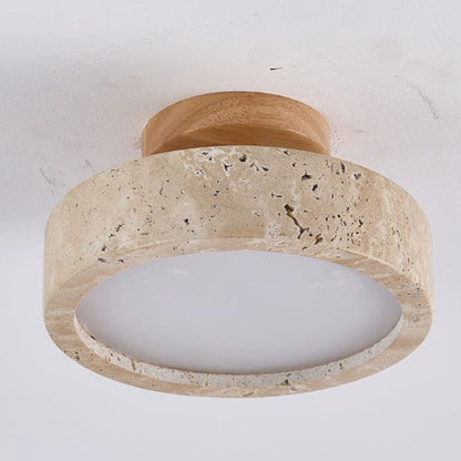 Ceiling Light | Natural Stone Round Design