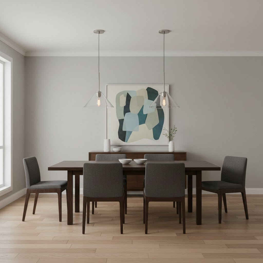 Pendant Light | Milk Glass Cone Design