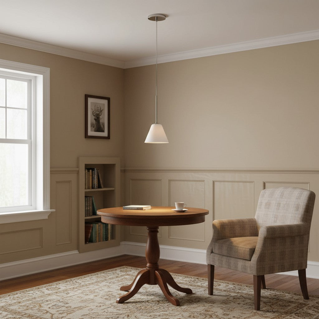 Pendant Light | Milk Glass Cone Design